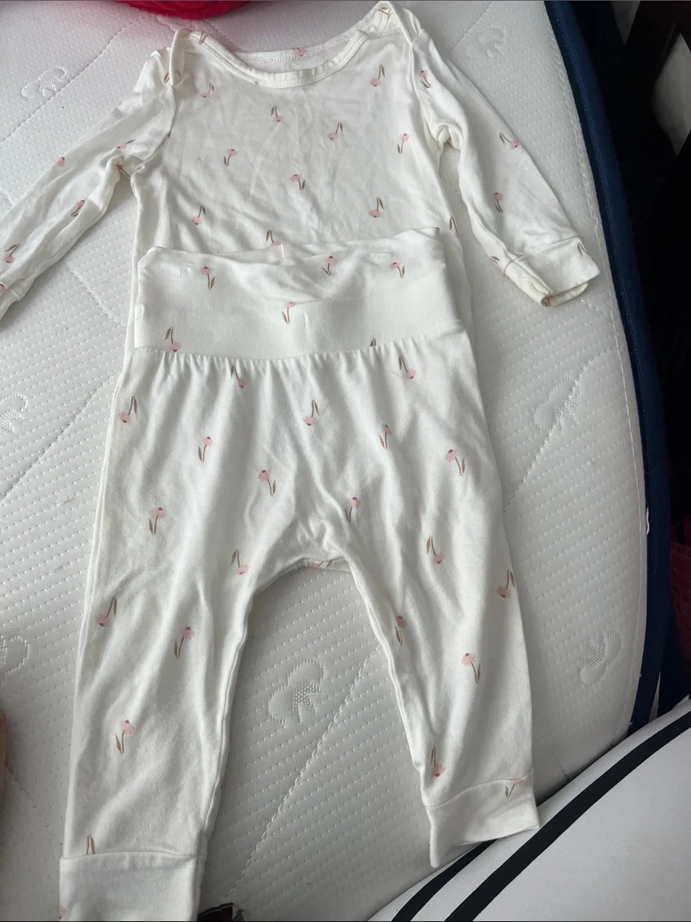 Carter's White Baby One-Piece with Pink Flamingo Print